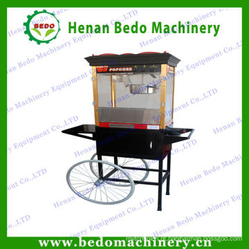 2014 China melhor fornecedor de aço inoxidável profissional máquina de pipoca móvel com carrinho, máquina de fazer pipoca CE 008613253417552